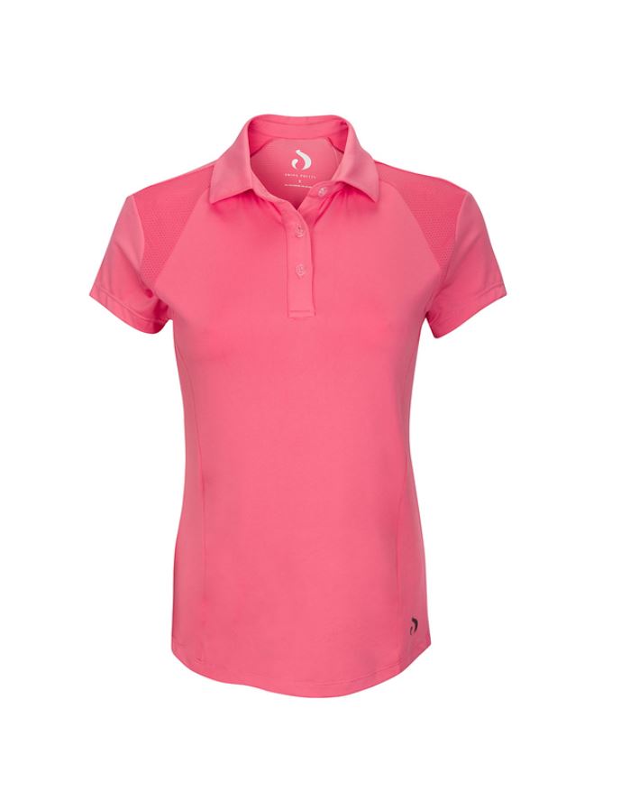 Polo Shirt w/Mesh - Pink