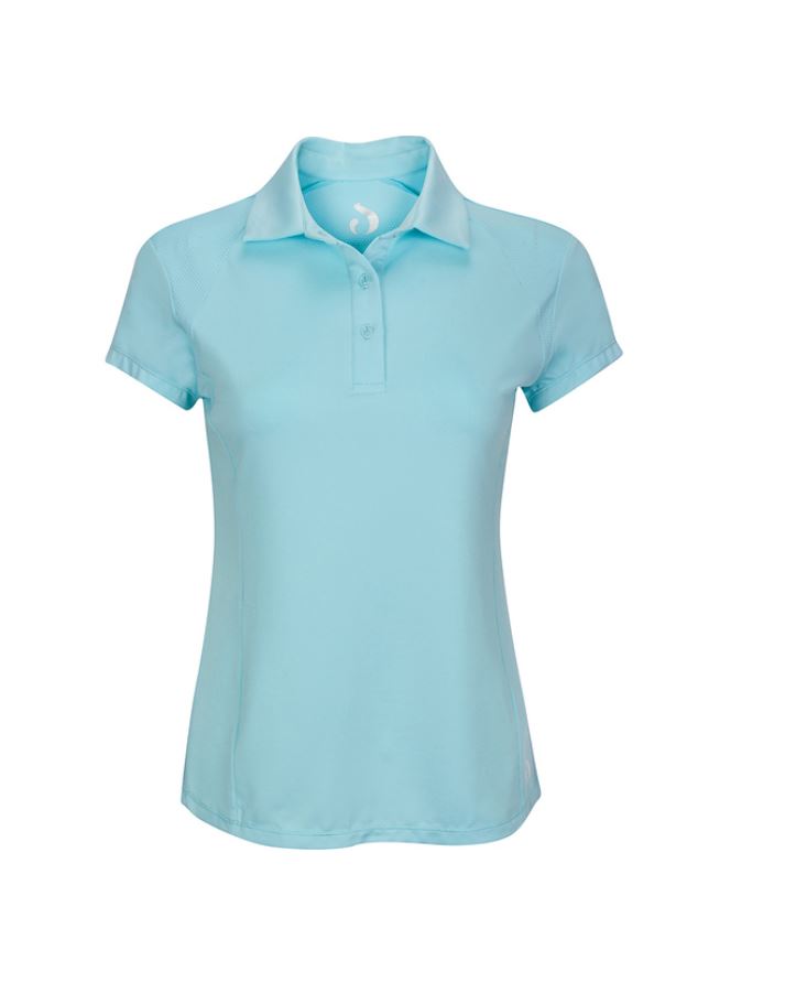 Polo Shirt w/Mesh - Tiffany Blue